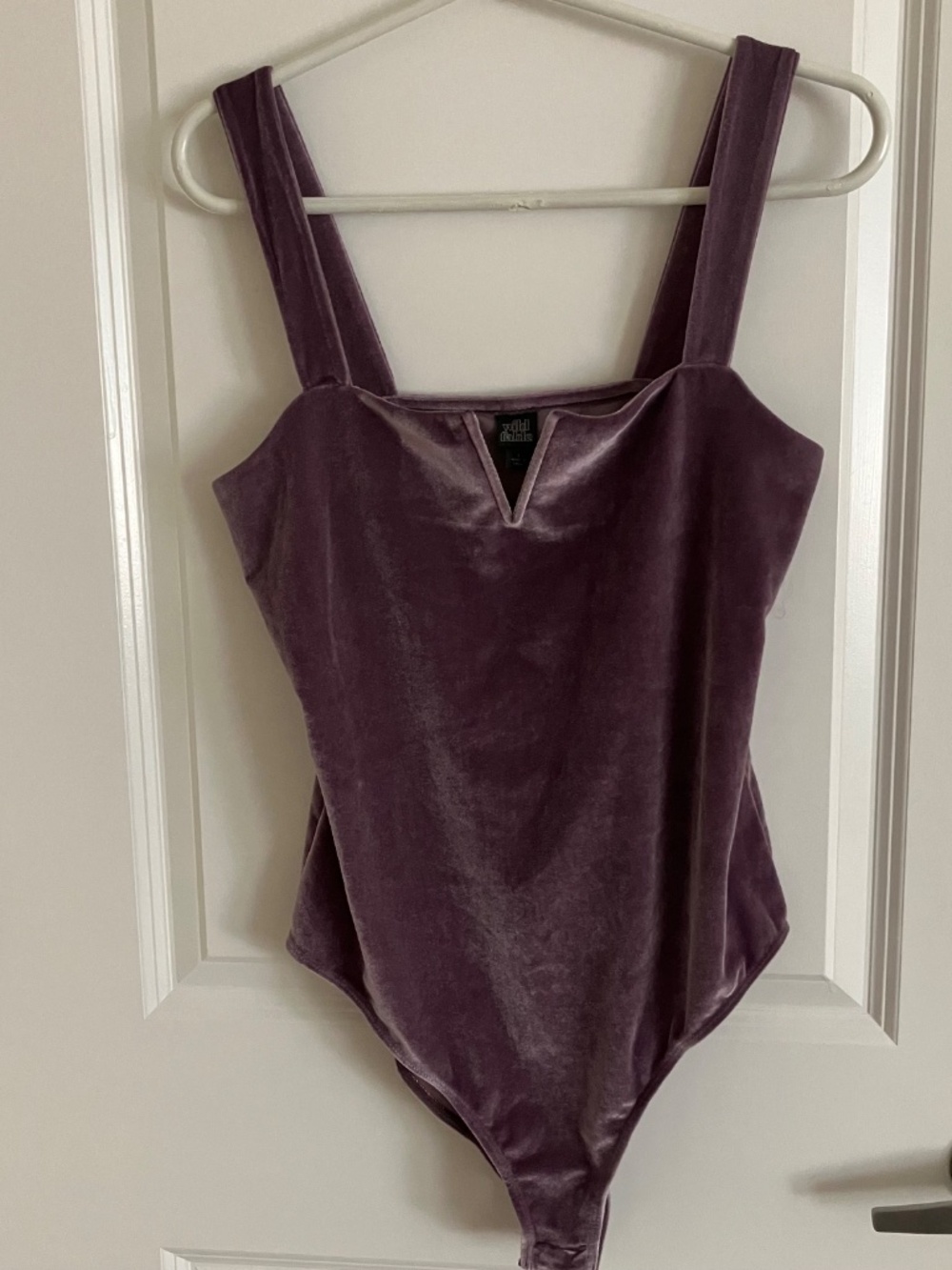 Wild Fable Velour Purple Bodysuit